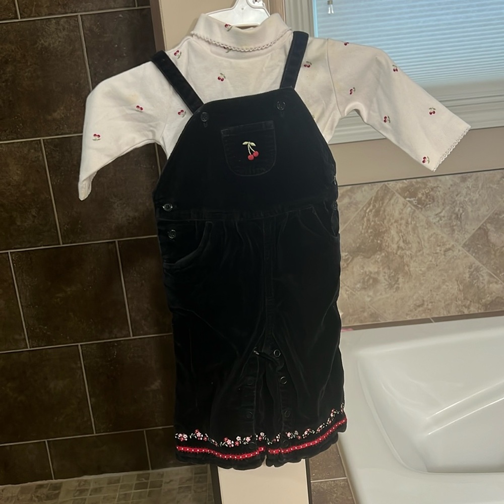 Gymboree cherries overall set.  3-6mo
